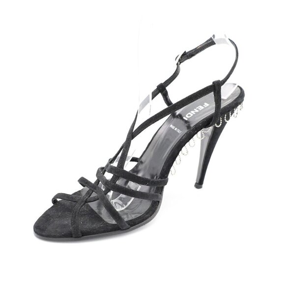 FENDI Chain Detail Suede Sandals - Picture 6 of 13